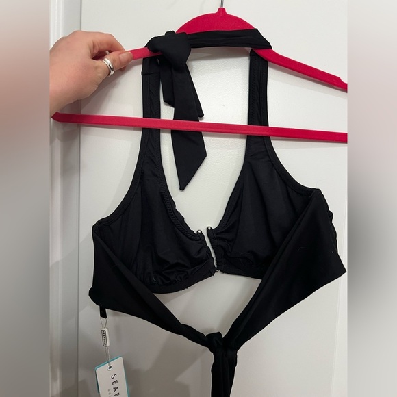 NWT Seafolly Swimsuit Top Black - Picture 3 of 3